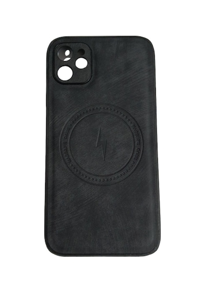 Pointtech Apple Uyumlu iPhone 12 Alfa Desenli Magsafe Kablosuz Şarj Özellikli Kılıf Modeli Siyah