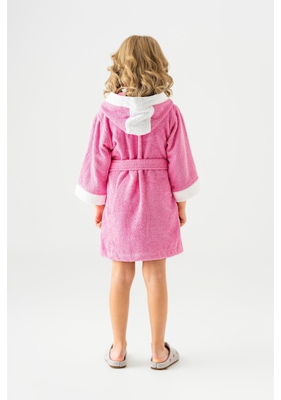 Soley Pueri %100 Pamuklu Unisex Çocuk Bornozu Pembe