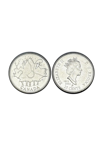 Kanada 2002 Yılı Kanada Günü - Akçaağaç Yaprağı 25 Cent Koleksiyon Para