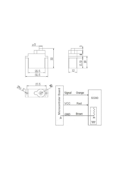 Tower Pro Sg90 9Gr Micro Servo Motor Sg90 Rc Robot Araba Arduino