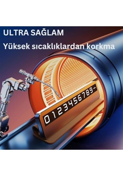 Coofbe Premıum Deri Alaşım Gizlenebilir Araç Park Telefon Numaratörü Geçici Park Telefon Numaratörü Diğer