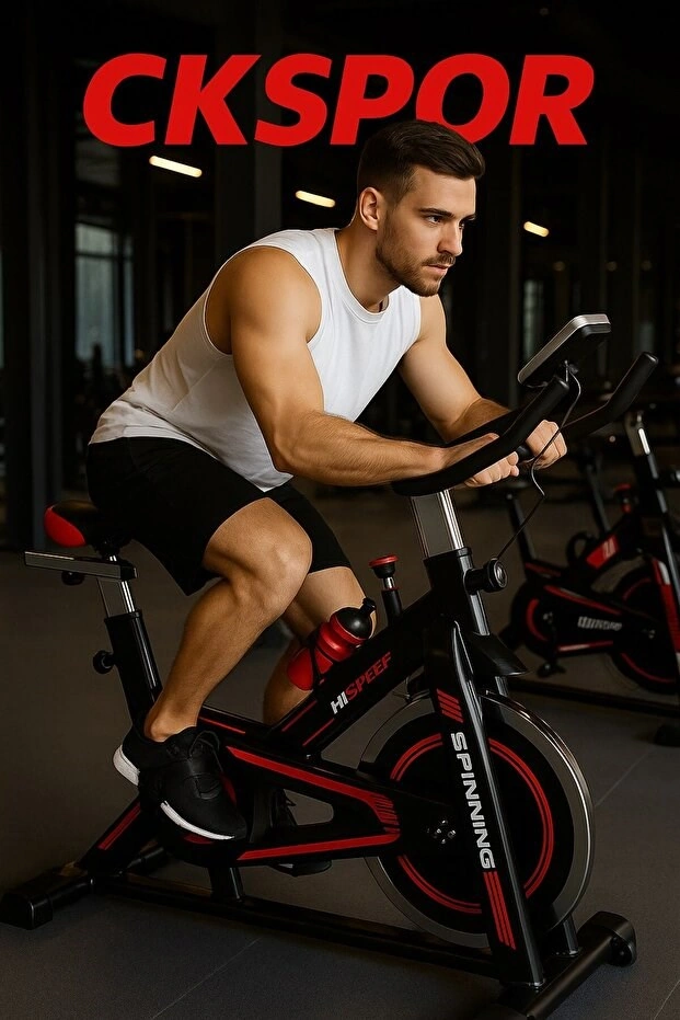 Kırmızı Spinning Bisiklet Ev Tipi Profesyonel Kondisyon Bisikleti