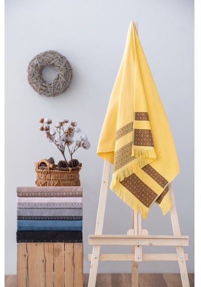 Cotton Box Twins Bukle Havlu 75x150 Sarı Sarı