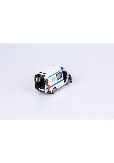 Sesli Işıklı Metal Polis Minibüs 1 32