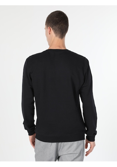 Colin's Colins Regular Fit Baskılı Siyah Erkek Sweatshirt 001