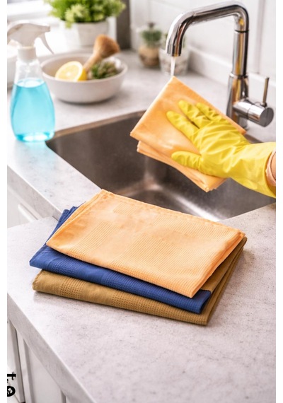 Dp Home Collection 40x60 Cm Büyük Boy Temizlik Bezi 3 Lü Set İz Bırakmaz Mikrofiber Çok Amaçlı Temizlik Bezi Karışık