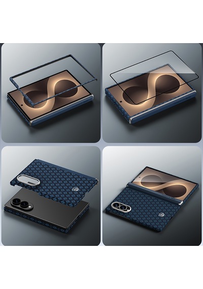 Galaxy Z Fold 8 Benks Armorair Armorgrid Grand Combo Üçlü Aksesuar Seti Karbon Kapak + Film Mavi