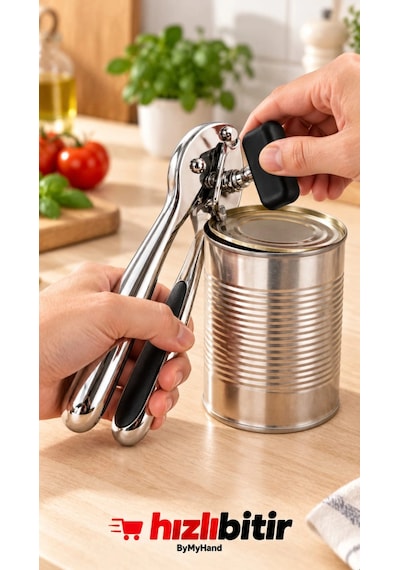 Bymyhand Metal Premium Pratik Konserve Açacağı 15 Cm Metalik