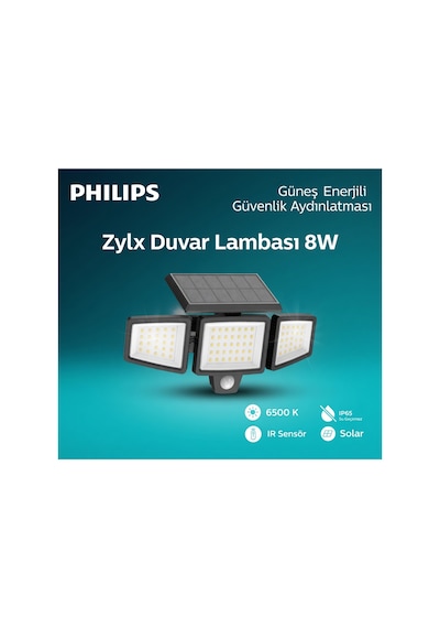 8w 50w 865 1000lm Zylx Sensörlü Solar Led Projektör