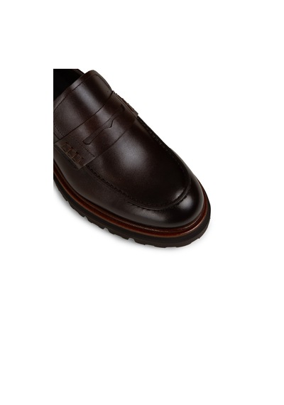 Deery Erkek Kahverengi Hakiki Deri Loafer - F6528mkhvp01 Kahverengi