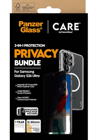 Care By Panzerglass Urban Combat Samsung Uyumlu Galaxy S26 Ultra Hayalet Ekranlı 3'lü Telefon Koruma Seti
