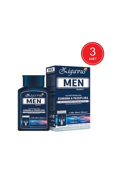 Zigavus Erkekler için Saç Dökülme Karşıtı Şampuan 3 x 300 ML