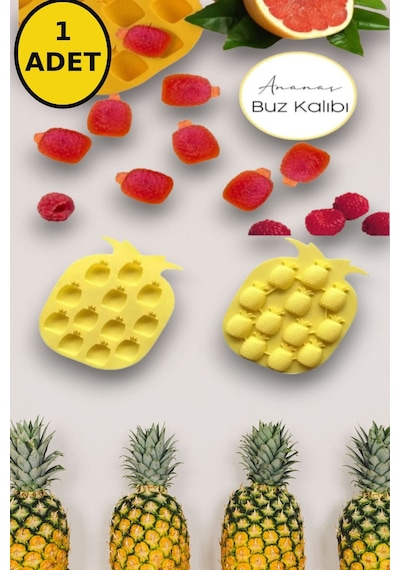 Silikon Buz Kalıbı Silikon Yapışmaz Buzluk Ananas Buz Kalıbı Diğer