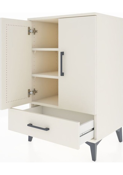 Hyperion Komodin 3 Raflı Tek Çekmeceli 2 Kapaklı 60x44x96 Ayt... Aytaşı