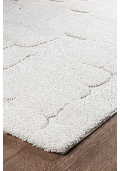 Norway Vl Bukleli Premium Yumuşak Peluş Post Iskandinav Oturma Odası Salon Halısı 70619-krem