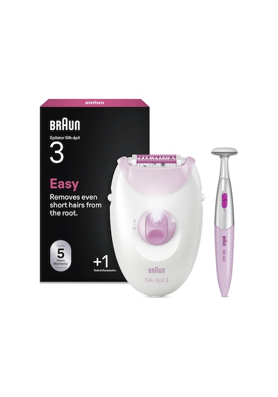 Braun Silk Épil 3 Kablolu Epilatör, Kalıcı Pürüzsüz Cilt, 3-202