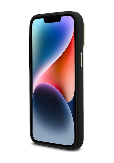 Apple iPhone 13 Pro Max Uyumlu Kılıf Guess Lisanslı Metal 4g Ve Yazı Logolu Kamera Standlı Kapak Siyah