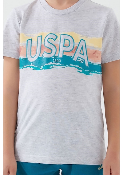 U.S. Polo Assn Erkek Çocuk Bermuda Takım US1341 Kar Melanj