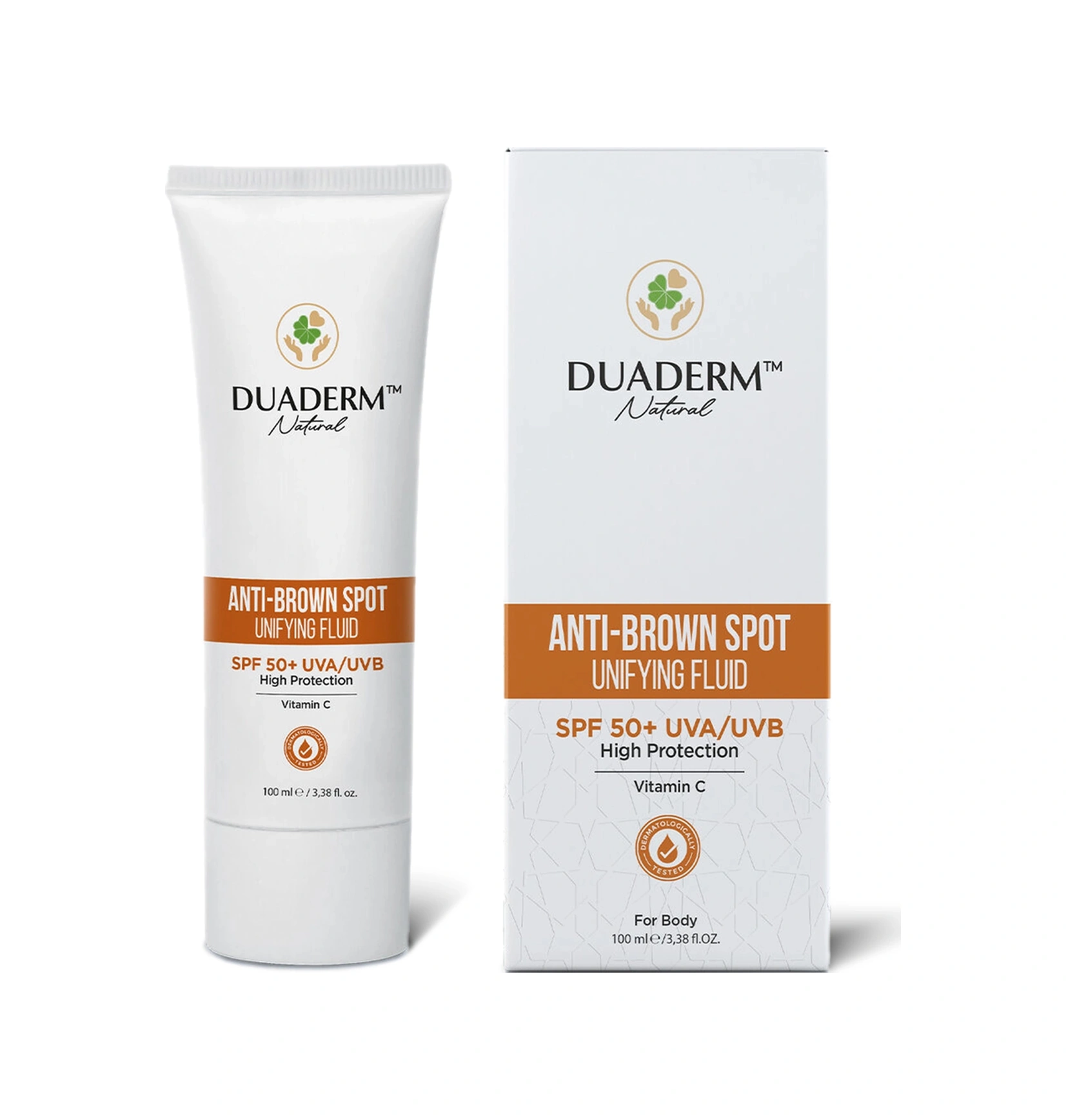 Leke Karşıtı Yüksek Koruma brown Vücut Güneş Kremi Spf50+ Vitamin C + Uva/uvb 100 Ml