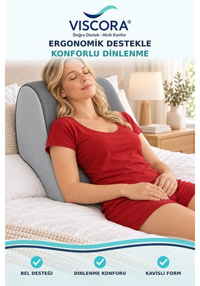 Üçgen Pozisyon Yastığı İlişki Ve Dinlenme Pozisyon Desteği 3d Ergonomik Visco Gri