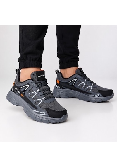 Sky Max Big Size Erkek Sneaker Ayakkabı Battal Boy Gri 45-47 Antrasit - Gri