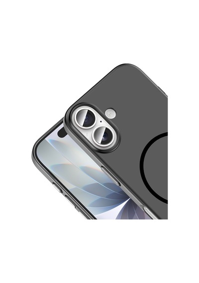 Apple iPhone Uyumlu 17 Kılıf M-safe Şarj Özellikli Zore Lora Pc Kapak - Siyah