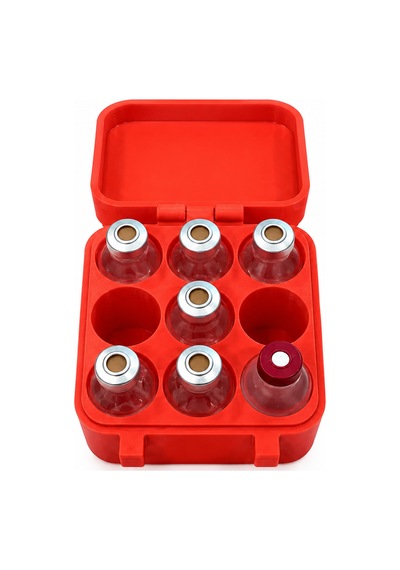 9 Bölmeli 10 Ml Şişe Saklama Kutusu Kapaklı Çok Amaçlı Düzenleyici Kutu Güvenli Şişe Organizeri