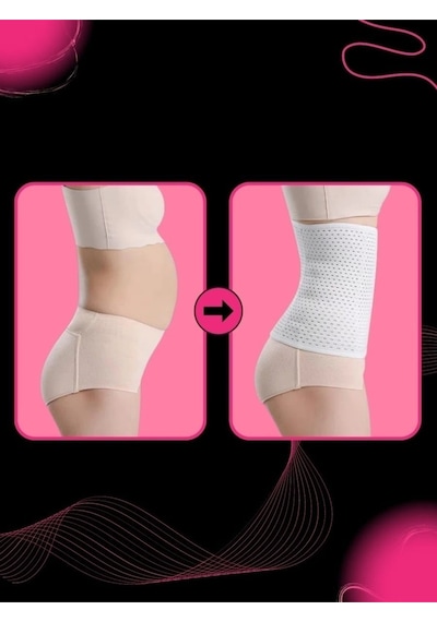 Mistirik Ulyana Model Özel Tasarımlı Hamilelik Sonrası Sarkma Önleyici Latex Korse Ten Renk
