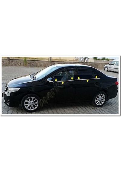 Db Chrome Toyota Corolla Uyumlu Cam Çıtası Nikelajı 2007-2012 4 Parça P.