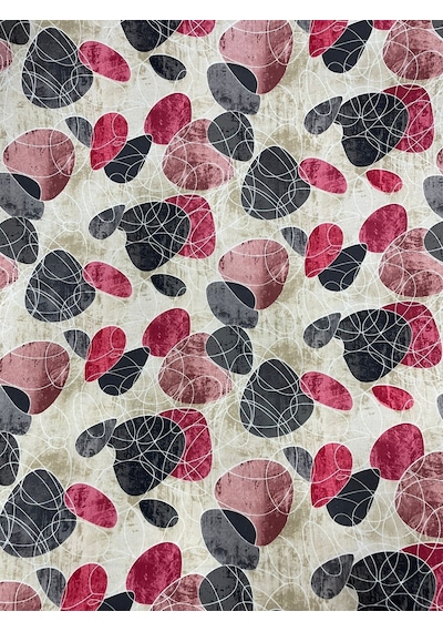Enesar Home Çakil Desen Döşemelik Kumaş Kırmızı 100 x 140 cm
