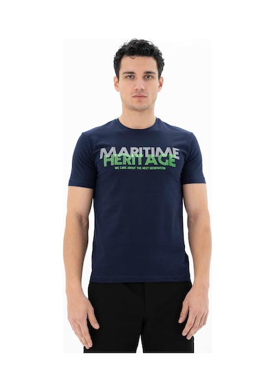 AR-MA Arma Erkek Slim Fit Bisiklet Yaka Tişört Y25344452201 Lacivert