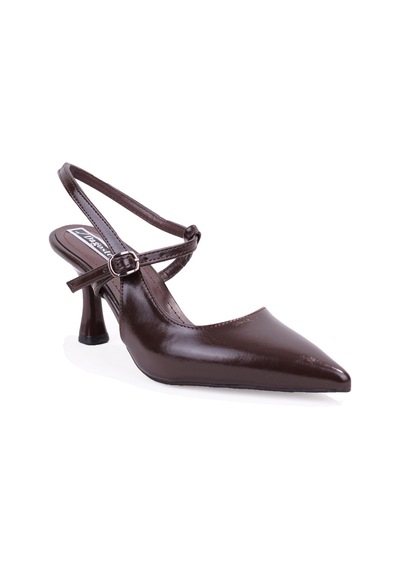 Dagoster Dza07-1296047 Kahve 8 Cm İnce Topuklu Klasik Kadın Ayakkabı