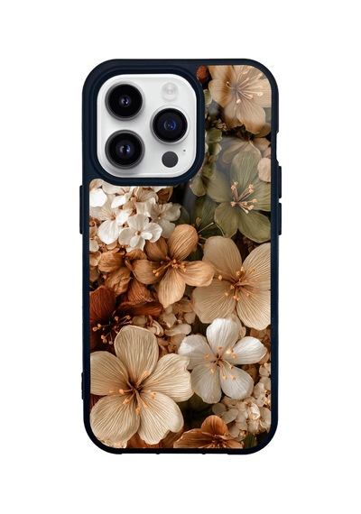 Apple Uyumlu iPhone 14 Pro Güz Buketi Tasarımlı Glossy Telefon Kılıfı Çok Renkli