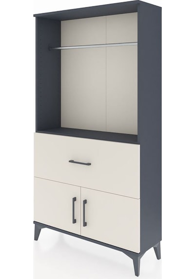 Arges Dolap Tek Raflı Tek Çekmeceli Tek Askılı 88x30x163 Antr... Antrasit Arges Dolap Tek Raflı Tek Çekmeceli Tek Askılı 88x30x163 Antr... Antrasit