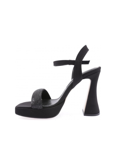 Dgn 3588-23y Kadin Kristal Taşli Bantli Kalin Topuklu Sandalet 3588-2271-R1671 Siyah