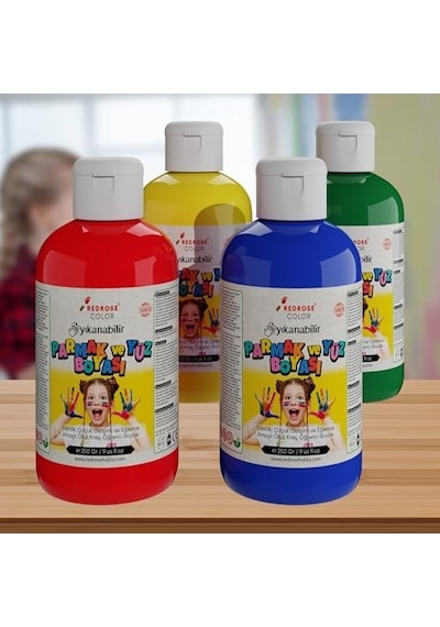 Ana Renkler Parmak Boyası 4'lü Set 4x250 Gr Diğer