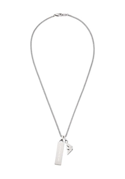 Emporio Armani Ajegs3306-040 Erkek Kolye Metalik Gri