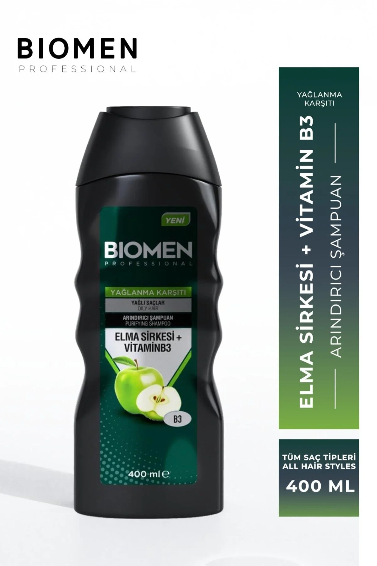 Professional Elma Sirkesi&vitamin B3 Yağlanma Karşıtı Arındırıcı Şampuan 400 Ml Tüm Saçlar