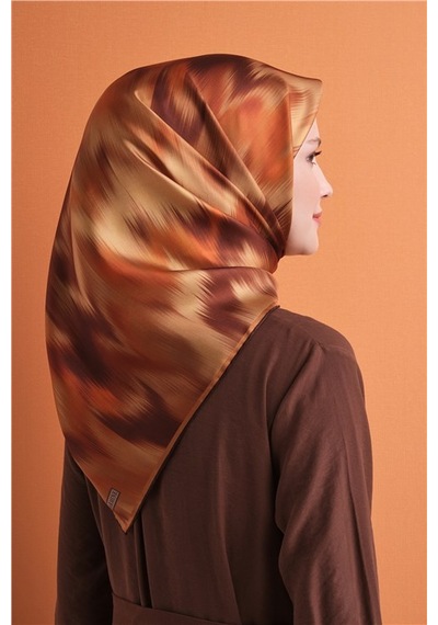Armine Saf İpek Twill Eşarp 9605d 57 Mavi