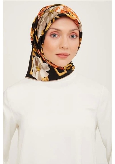 Armine Twill İpek Eşarp 23ka9034 02 Turuncu
