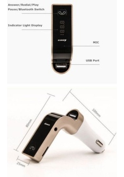 Araç Kiti Fm Transmitter Usb Girişli Bluetooth 4.1 Carg7 Gold