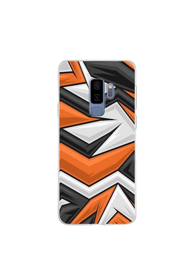 Samsung Galaxy Uyumlu S9 Plus Kapak Grafiti Tasarımlı Şeffaf Silikon Kılıf Şeffaf