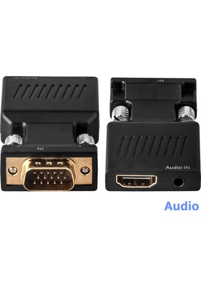 Vga To Hdmı Dönüştürücü Vga+audio To Hdmı Çevirici Converter 1080p