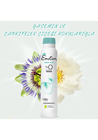 Emotion Aqua Kiss Kadın Alüminyumsuz Vegan Deodorant 4x200 Ml
