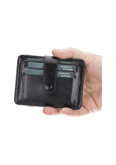 Plm Çok Bölmeli Slim Deri Kartlık Blw019 Rst1 Siyah Çok Renkli