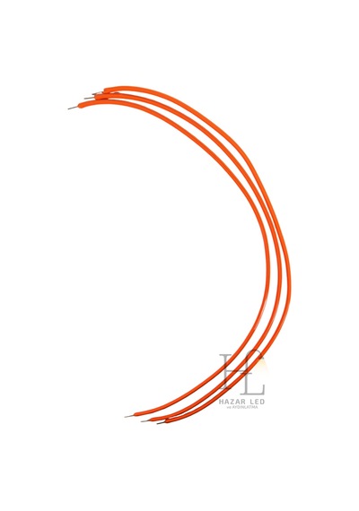3 Volt 255mm Esnek Led Filament Kırmızı Retro Tungsten Filament 3 Adet