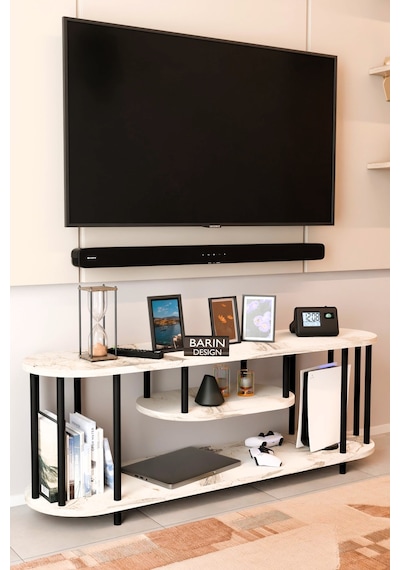 Modern Tv Ünitesi Ahşap Raflı 2 Katlı Televizyon Sehpası Minimalist,dayanıklı, Fonksiyonel Tv Standı Beyaz Mermer Modern Tv Ünitesi Ahşap Raflı 2 Katlı Televizyon Sehpası Minimalist,dayanıklı, Fonksiyonel Tv Standı Beyaz Mermer