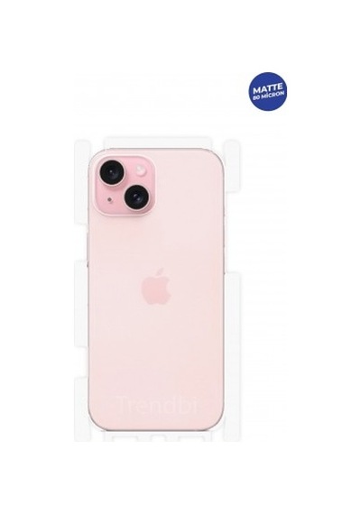 Apple iPhone 15 Uyumlu Mat Arka Ve Yan Koruyucu Tpu Film