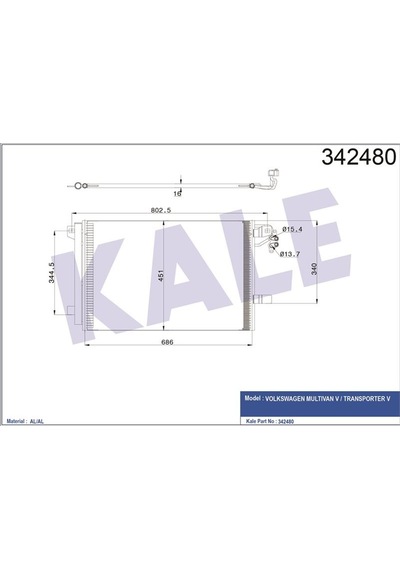 Kale Klıma Radyatoru Vw Transporter Klr-342480
