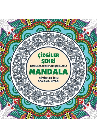 Çizgiler Şehri - Mandala Büyükler İçin Boyama